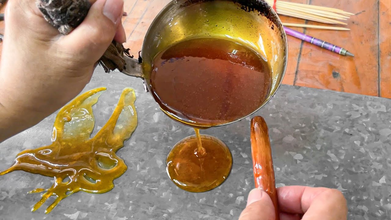 Molasses Art Painting, Dragon's Beard Candy, Spring Roll Ice Cream/ 畫糖,龍鬚糖,春捲冰 - Taiwan Street Food