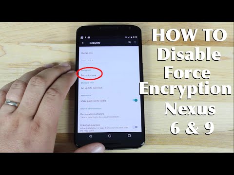 How To Disable Force Encryption On Nexus 6, 9 and Benchmark