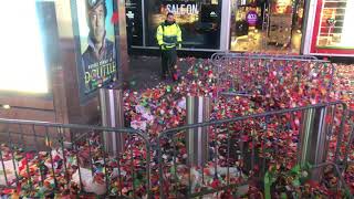 NYC Department of Sanitation's Times Square clean-up on the first day of 2020