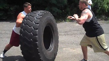 DeFrancosGym.com - Dynamic Upper Body Day - TIRE BATTLES!