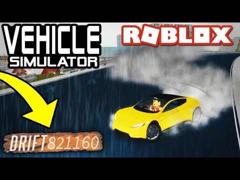 Highest Drift Score Ever In Vehicle Simulator Roblox Youtube - roblox vehicle simulator waterfall