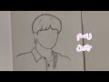 رسم جين من بى تى اس Drawing Jin From Bts 