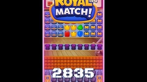 Royal Match Level 2835 - Hard Level - No Boosters Gameplay