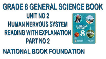 Class 8 General Science Unit no 2 Human Nervous System Reading Part 2