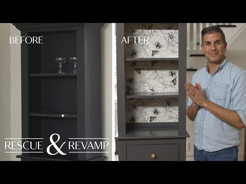 We Transform a 25 year-old Hutch into a Modern Home Bar - Rescue & Revamp - Martha Stewart