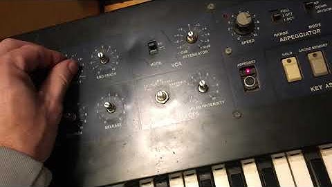 Another restored Korg Polysix - 136 bpm Arp tweaking