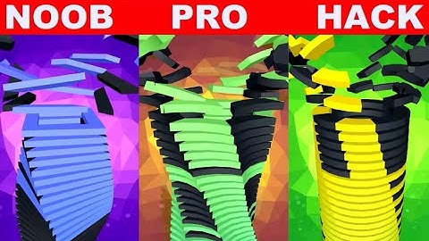 NOOB vs PRO vs HACKER : Drop Stack Ball - Blast Crash 3D