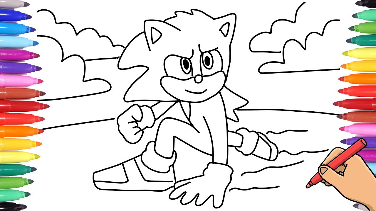 Dark Sonic coloring page – Having fun with children