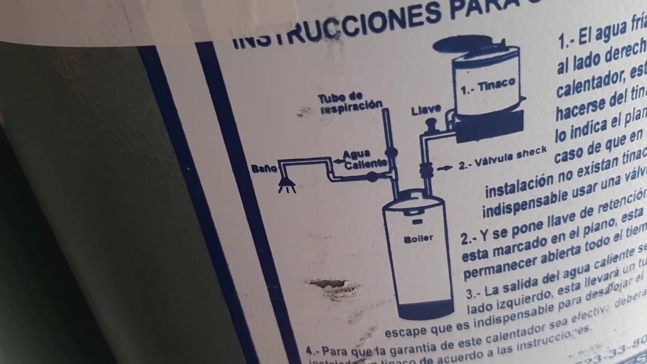 Libérese del gas para calentar agua