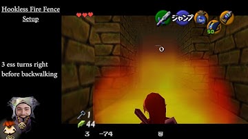 Setup for Hookshotless GTG Fire Fence Skip