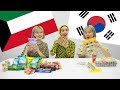 تذوّق الوجبات الخفيفة الكورية والكويتية مع كيو تو هان | Korean VS Kuwaiti Snacks ft. Q2Han