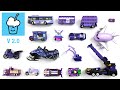 Purple Color Cars Collection tomica transformers lego