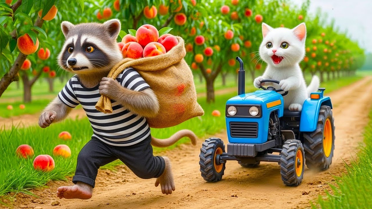 Mama Cat Trims Fur on the Farm and Makes Tiger Hat For Kittens At Home🐾🎩🐯