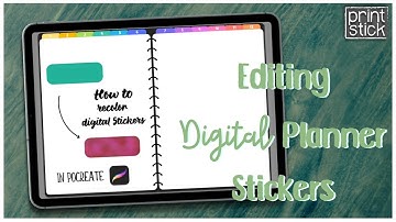 How to Recolor Digital Planner Stickers in PROCREATE