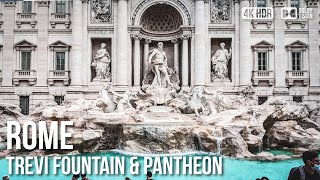 Rome, Trevi Fountain and Pantheon - 🇮🇹 Italy - 4K Walking Tour