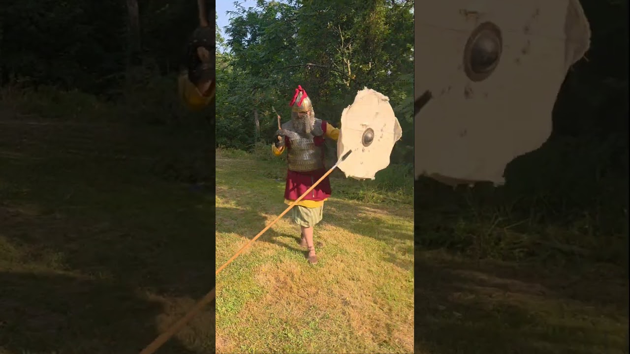 Sometimes that split second is all it takes. #medieval #cosplay #spear #viking #knight