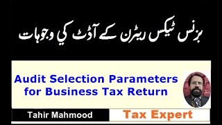 On what Parameters Business Income Tax Returns are selected for Audit