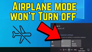 airplane mode won't turn off on laptop (quick fix)