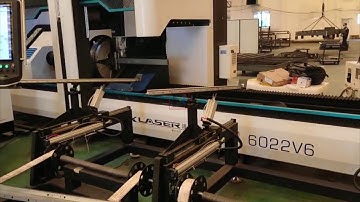 [LX Laser Tech.] Zero tailing! Automatic loading & unloading 3-chuck laser tube cutting machine