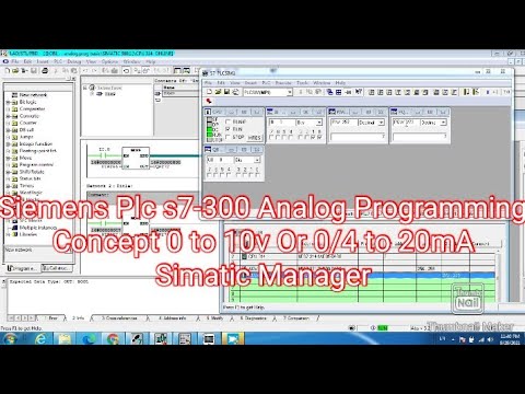 Siemens Plc s7-300 Analog Programming Concept 0 to 10v Or 0/4 to 20mA, Simatic Manager