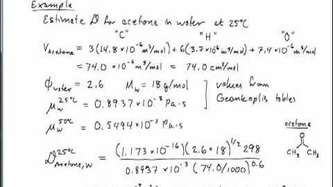 UCSB ChE120C (Mass Transfer) Diffusivity In Liquids