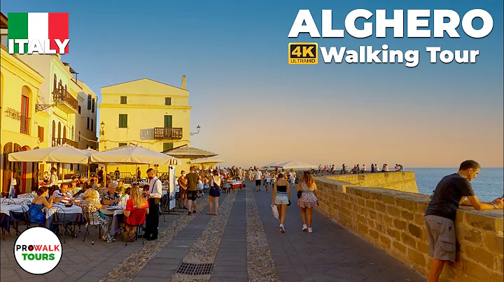 Alghero, Italy Evening Walking Tour - 4K - with Ca...