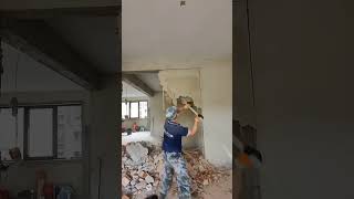 Hammer Time! Demolishing Wall Like a Boss #hammer #demolish #shorts @Mechanic Alice