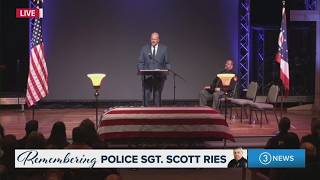'A neighbor who loved them': Mayor of Rittman, Police Sgt. Scott Ries Funeral, full remarks