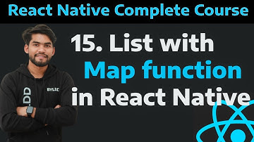 [15] Creating a List with Map Function in React Native | React Native Tutorial Custom Flatlist -15
