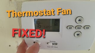 Honeywell Thermostat Not Working: Fan Won't Turn On or Start