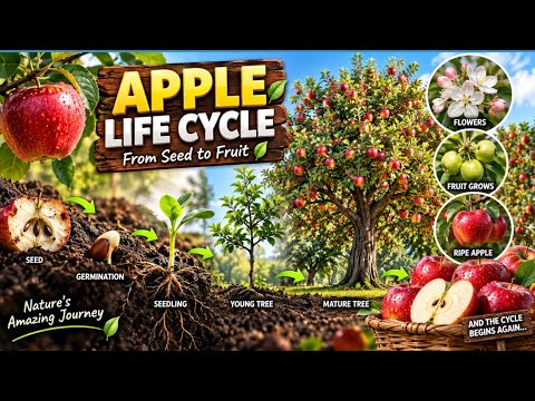 Apple Life Cycle 🍎🌱 | From Seed to Apple Tree | Complete Growth Journey