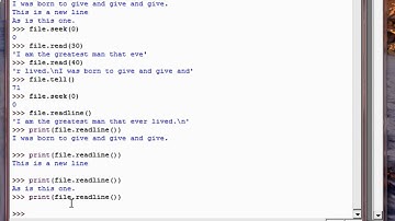 Python 3 Tutorial: 23 - Some File I/O Methods