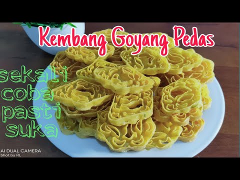 RESEP DAN CARA MEMBUAT  KEMBANG GOYANG PEDAS | GURIH DAN RENYAH