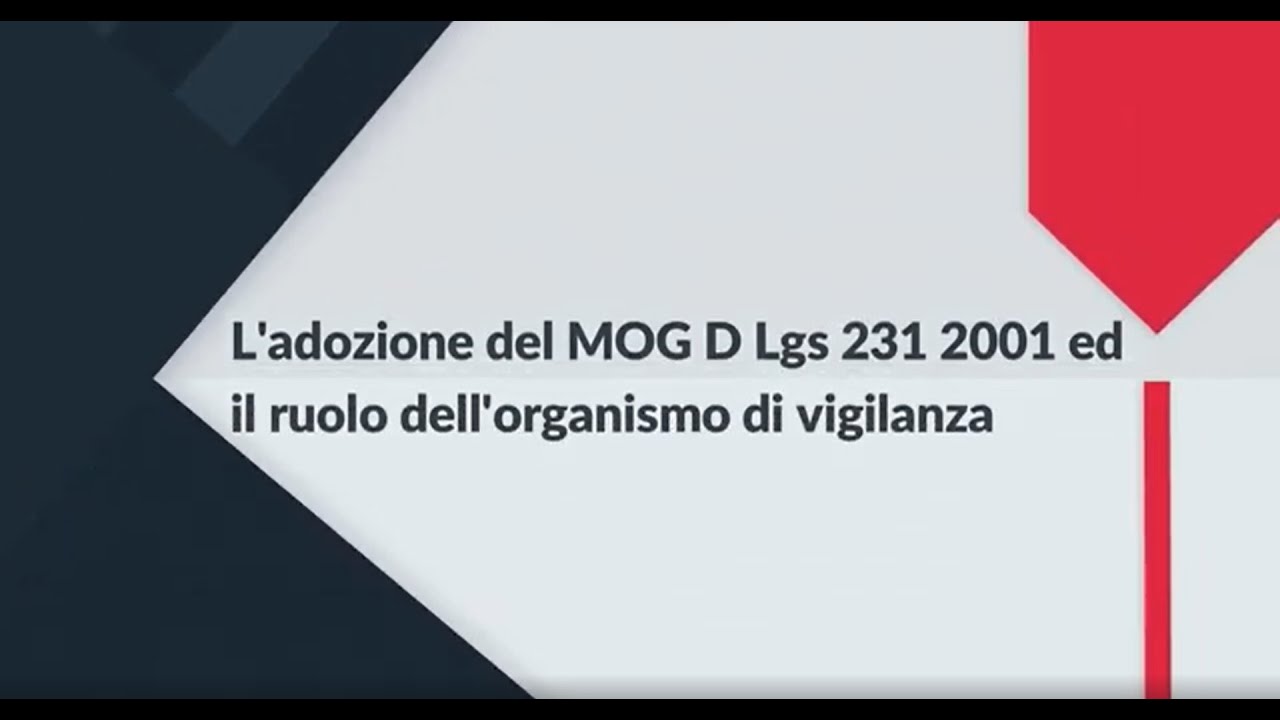 S.3/10 L'adozione del MOG D Lgs 231 2001 ed il ruolo dell'organismo di vigilanza