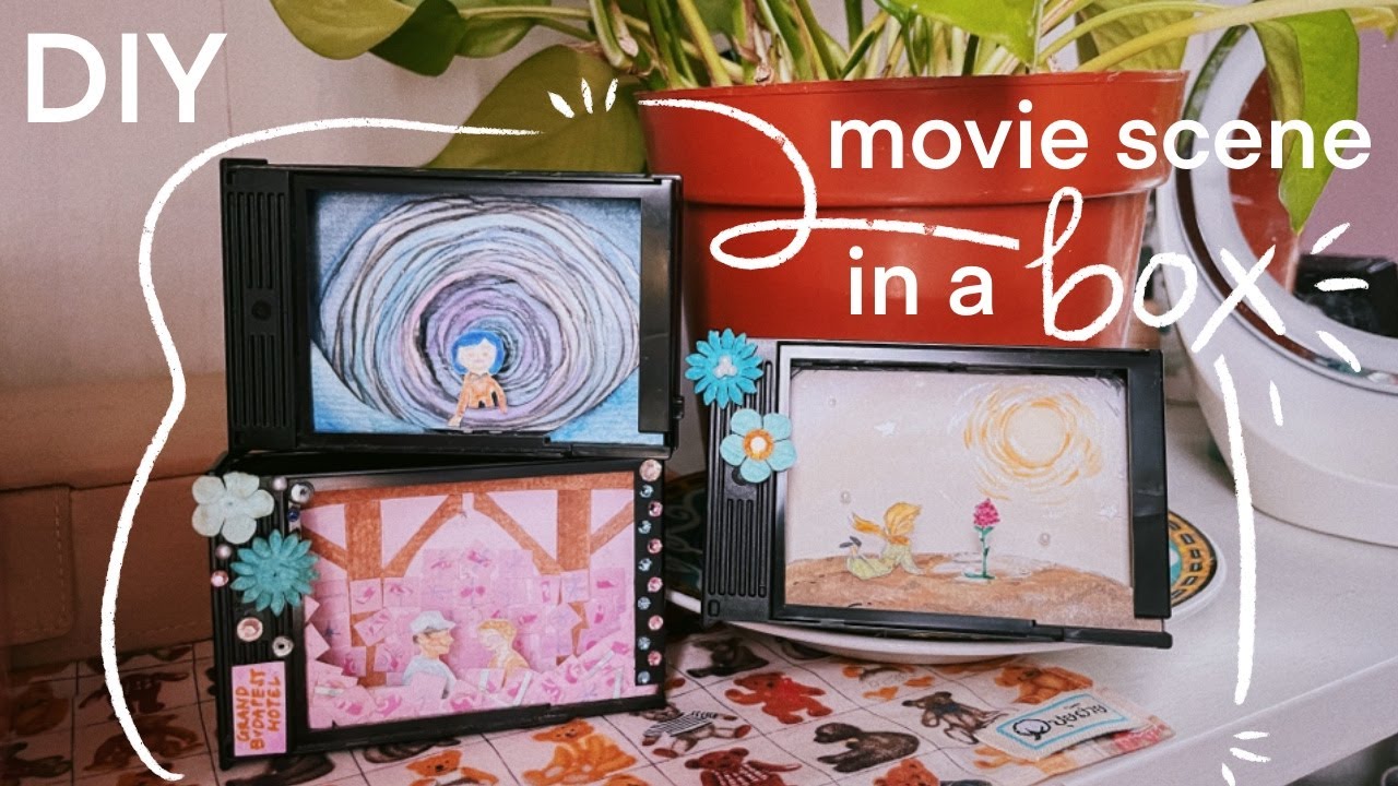 DIY Polaroid Instax Cartridge Art: making mini 3D movie scenes 🌃🌄🎑