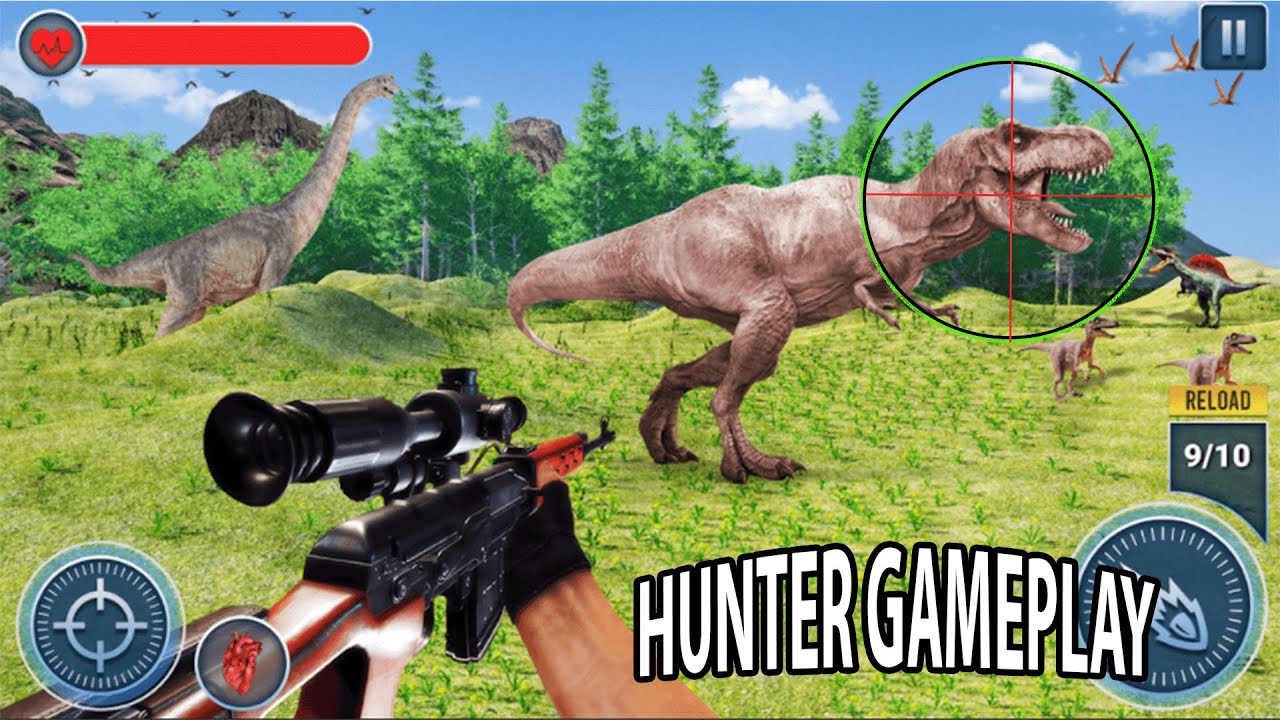 Dino Hunter Games 2021 - FPS Dinosaur Hunt: Shooting Game Android Hunter Gameplay