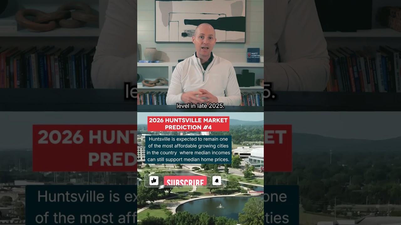 Прогноз рынка жилья на 2026 год №4: Хантсвилл сохранит рейтинг доступности жилья выше 100 баллов ...