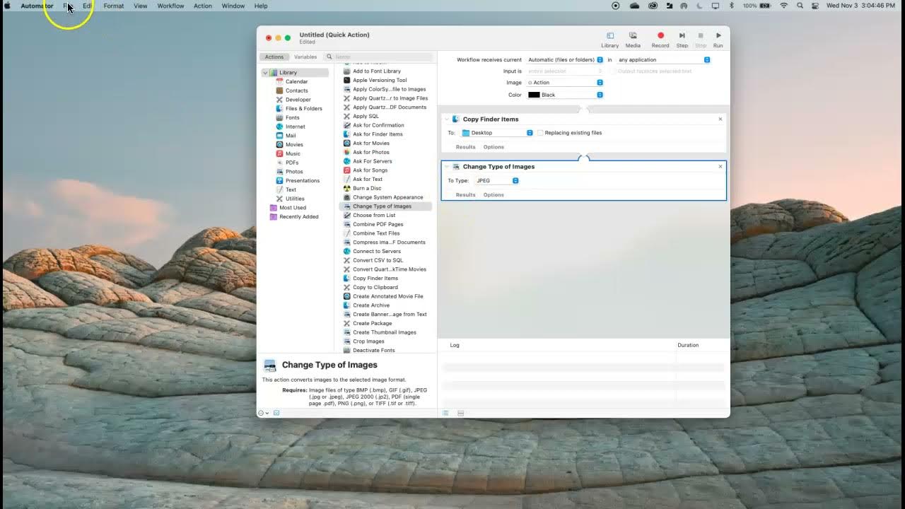 Convert a video file to a GIF using a MacOS Automator task
