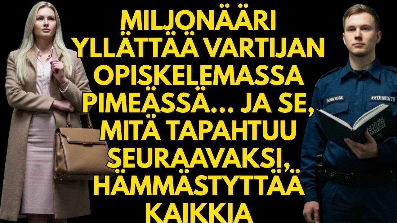 MILJONÄÄRI HUOMAA VARTIJAN OPISKELEMASSA PIMEÄSSÄ… SE MITÄ TAPAHTUU SEURAAVAKSI YLLÄTTÄÄ KAIKKI
