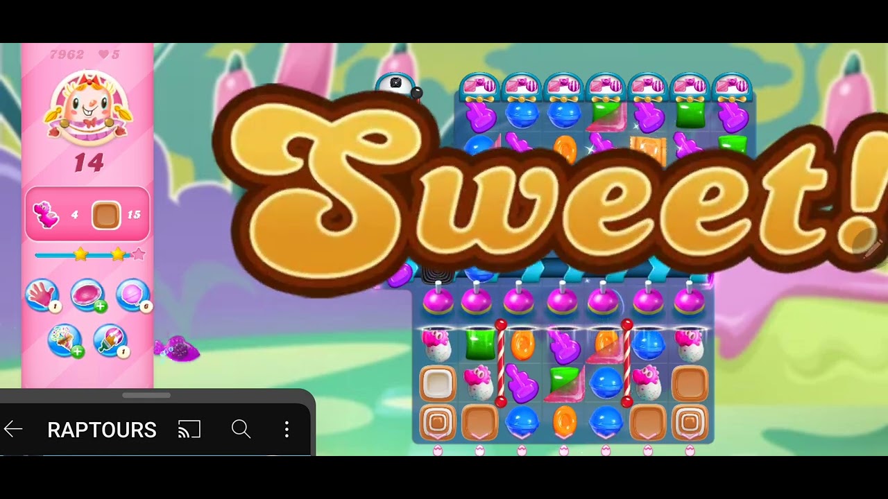 Candy Crush Saga Level 7962 NO BOOSTERS Jellyfish! Mastery on First try
