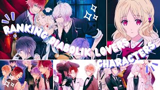I got bored and ranked the diabolik lovers characters lol