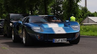 Oldtimer And Other Cars Arriving At Car Show #part1 - GT 40, Countach (Replica), Carrera RS and more