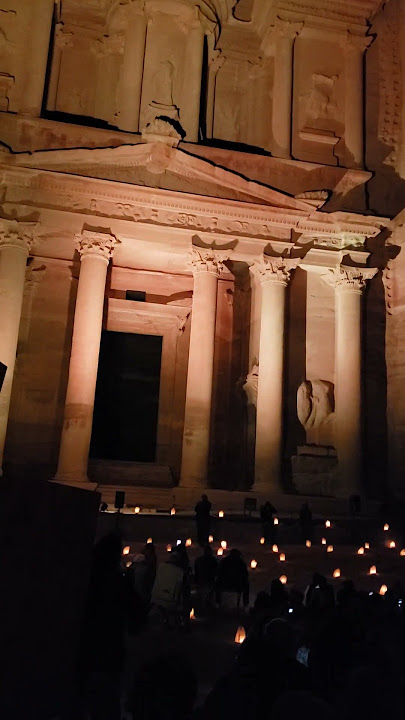 Petra at night with magical flute