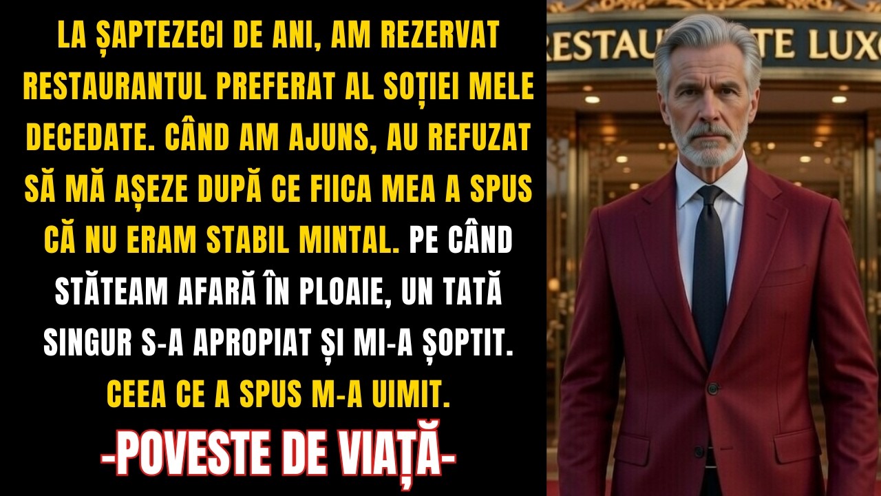 Mi s-a refuzat o masă la 70 de ani—până când un tată singur s-a apropiat și a șoptit…