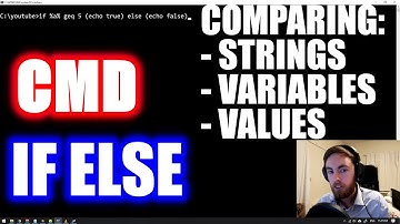 HOW TO COMPARE VALUES IN IF STATEMENTS IN CMD
