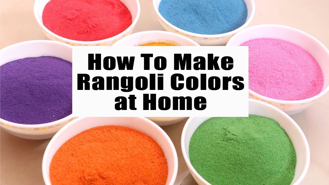 How to Make Rangoli Colours at Home