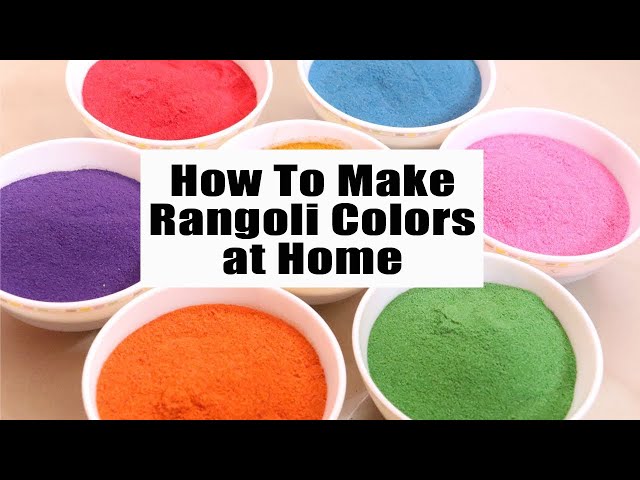 How to Make Rangoli Colours at Home