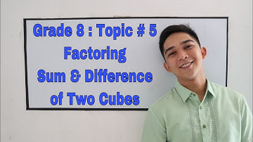 Factoring The Sum & Difference of Two Cubes I Señor Pablo TV