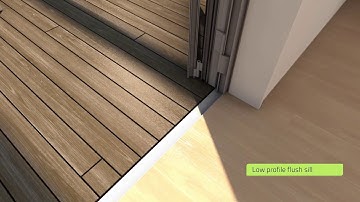 Altus Window Systems - Foldback® Bifold doors - top hung - with low maintenance flush sills