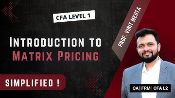 Introduction to Matrix Pricing | Finance Prof Vinit Mehta | The Capstone Learnings